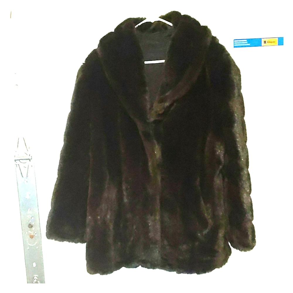 Faux fur jacket.